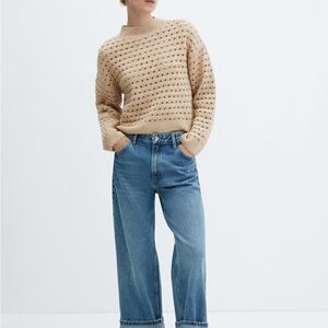 Knitted sweater with openwork details PLUS SIZE